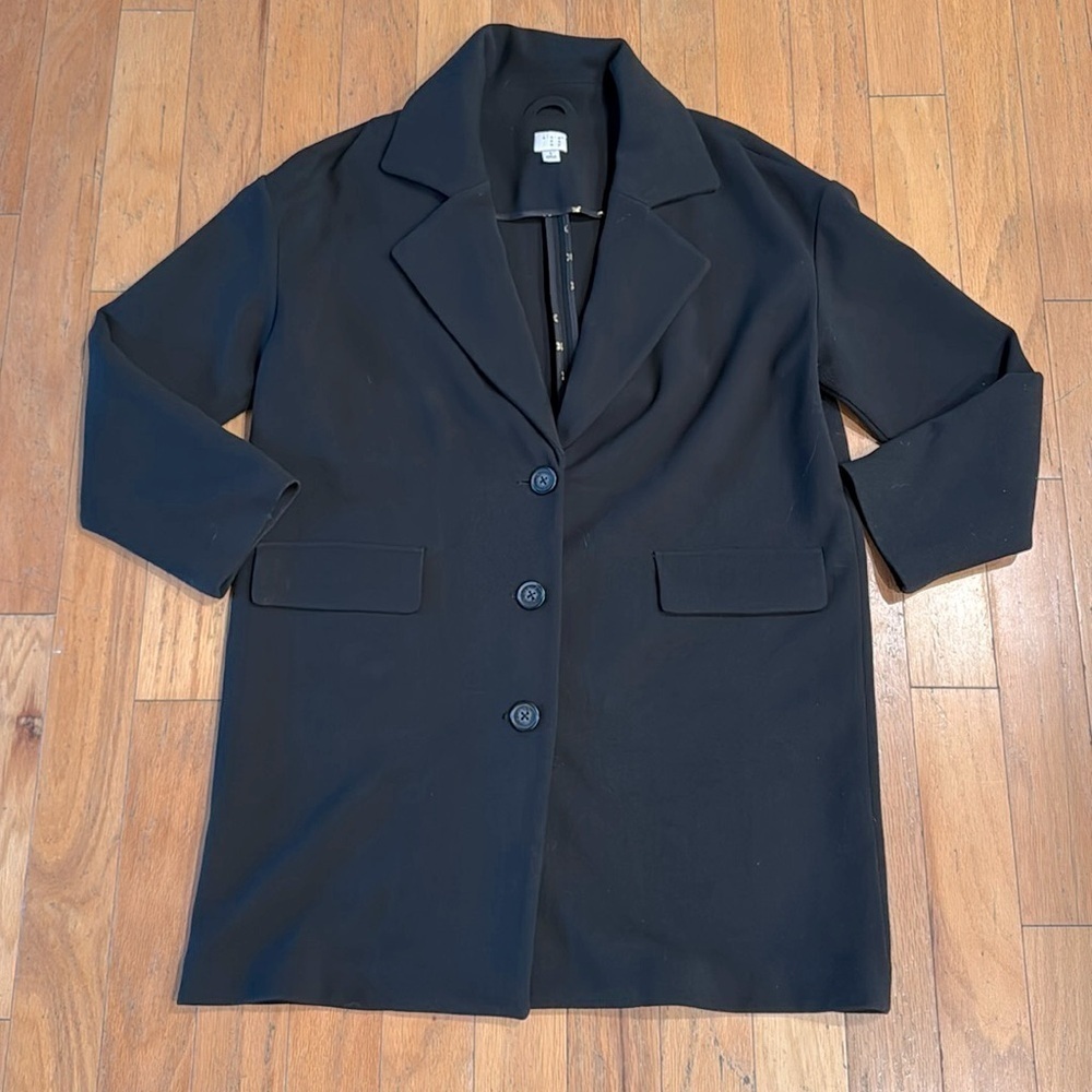 A New Day | Black Pea Coat | size L